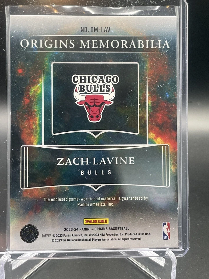 Zach Lavine 2023 Panini Origins Jersey Patch Color Match RED /49 Chicago Bulls - Image 2 of 2