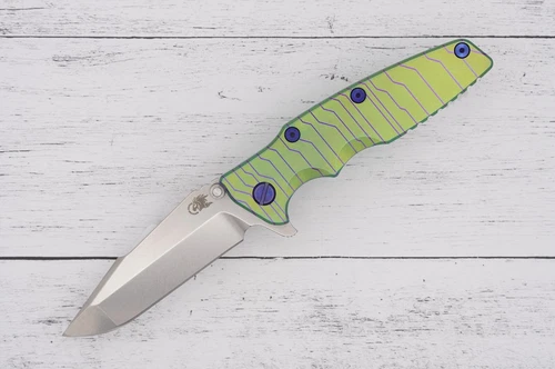 Hinderer Eklipse – Full Ti Special Finish – Textured Lockside - Harpoon Spanto