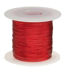 22 AWG Gauge Enameled Copper Magnet Wire 2.5 lbs 1268' Length 0.0263" 155C Red