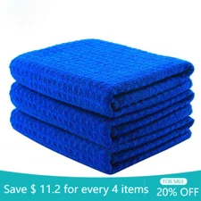  3X Waffle Weave Thirsty Microfiber Deluxe Drying Towel Auto Home Kitchen 16x24