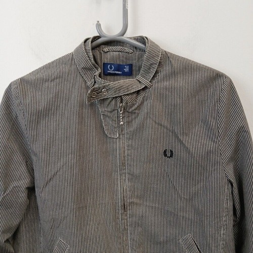 Fred Perry Jacket Women's UK Size 12 Black White Cotton Blend Full Zip - Picture 3 of 7