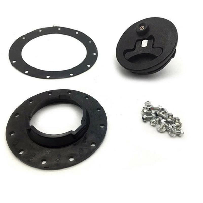 Tapa de llenado universal del tanque de gasolina de pila de combustible + placa de llenado + accesorios para automóvil Foto 3 de 4