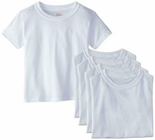 NEW Hanes Boys' 5 Pack Ultimate Comfortsoft Crew Big Boys Small White Shirt Slee