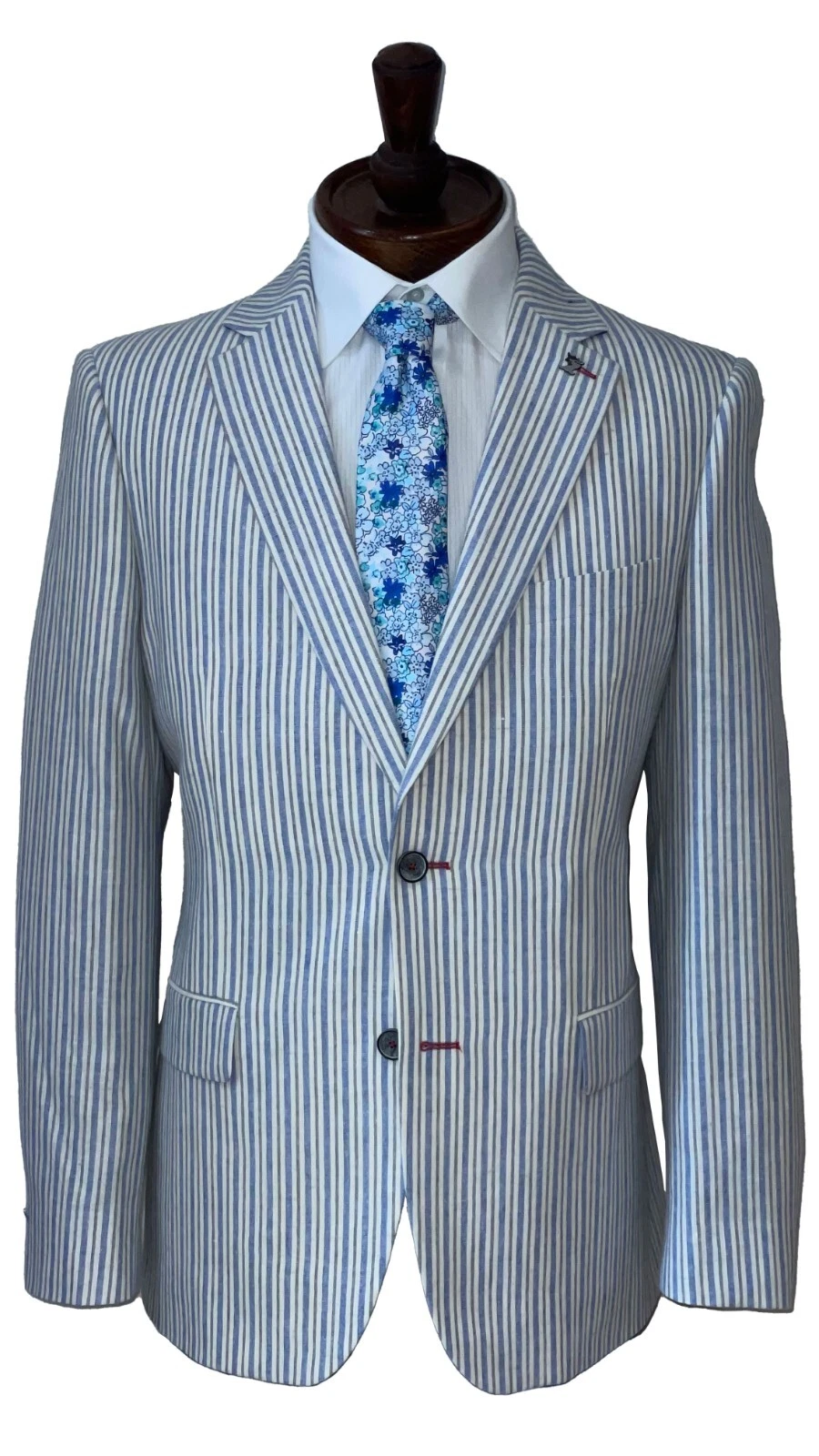 Blue Boating Blazer Jacket Linen Regatta White Jacket Striped 40" Chest Medium M
Opens in a new wind