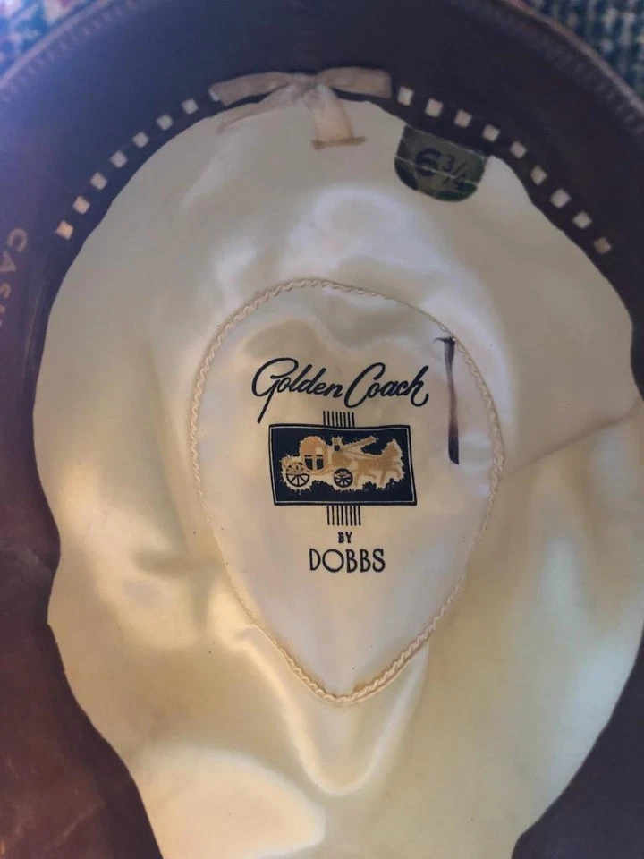 GOLDEN COACH BY DOBBS Vintage Cashmere Fedora Hat size 6 3/4 Tartan Plaid - Image 3 of 3