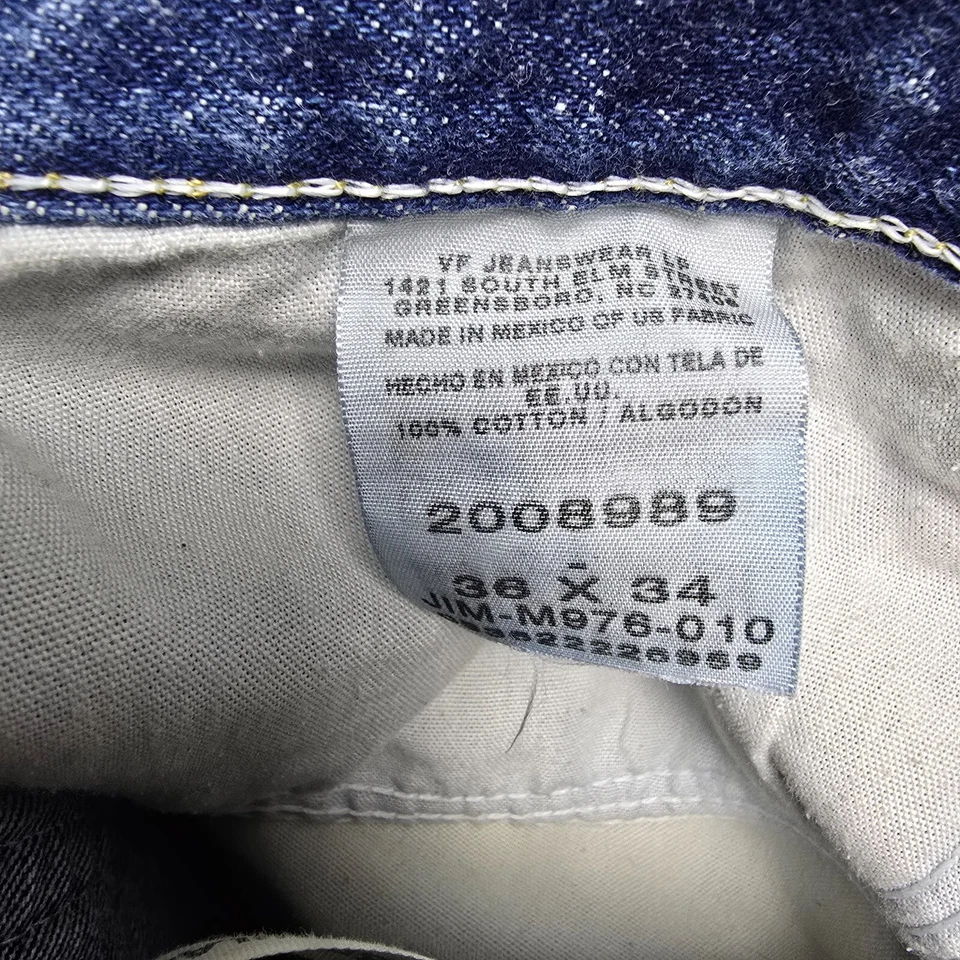 Lee Regular Jeans Mens 36x34 Blue Denim Regular Fit Outdoors Workwear Cowboy - Image 4 of 4