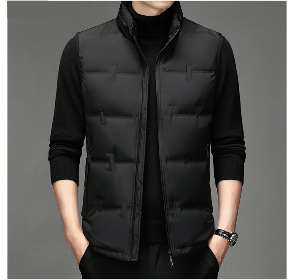 Men s Winter Warm Down Vest Waistcoat Coat Vest Sleeveless Jacket