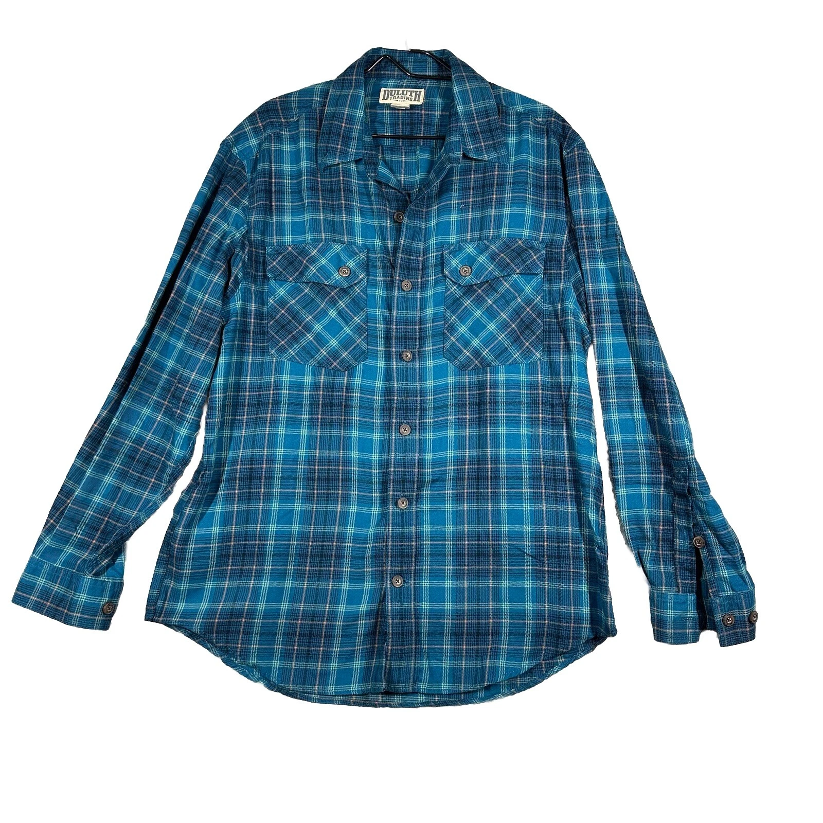 Duluth Shirt Aqua Plaid Free Swinging Flannel Outdoor Button Down Mens Large
Opens in a new window o
