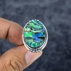 Abalone Shell Gemstone Handmade Jewelry 925 Sterling Silver Ring Gift For Love