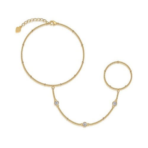 925 Silver Iced D Color Moissanite Bubble Bracelet 18k Gold Plated Two Wear Girl - Picture 7 of 7