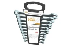 HDX 10 Piece SAE Combination Wrench Set Chrome Finish 15 Degree Offset NEW
