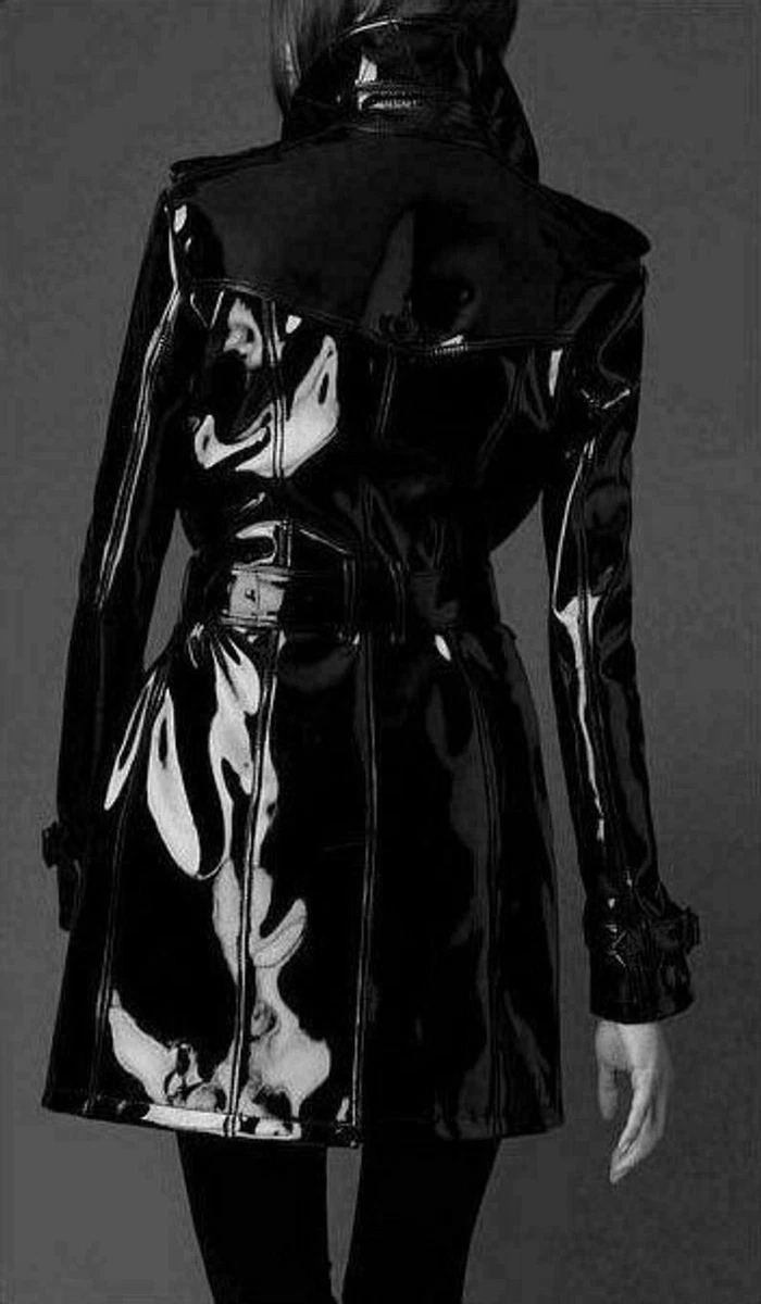 Womens black sales vinyl raincoat
