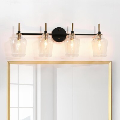 Durent Lighting Bathroom Vanity Light Fixtures, 4-Light Bathroom