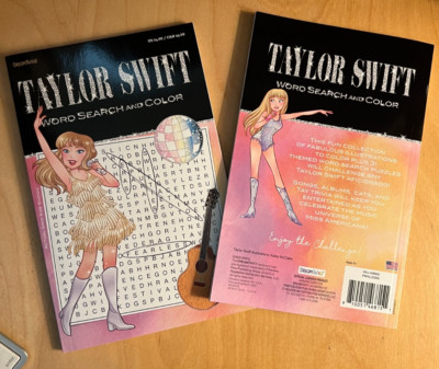 Two (2) Taylor Swift Word Search & Coloring books 2025 Christmas Stocking Gift 
