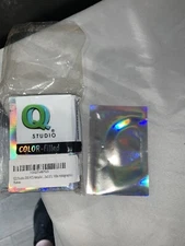 QQ Studio 100 PCS Metallic Holographic Foil Open Top Sealable Bags 3x3.5”