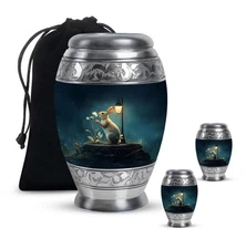 Keepsake Urns 10Inch + 3Inch Set Of 2 for Human Adult Ashes Cremation