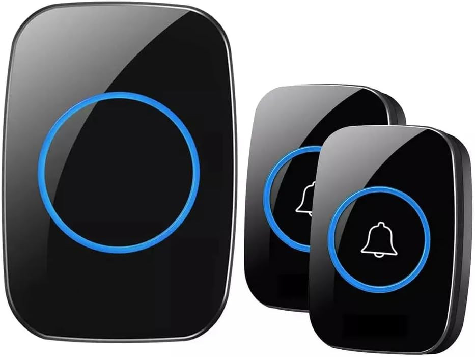 Wireless Doorbell with Push Buttons, LED Light Indicator