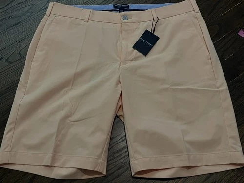 NWT Peter Millar Crown Crafted Surge Golf Short Orange Sorbet Mens Sz 34 $125