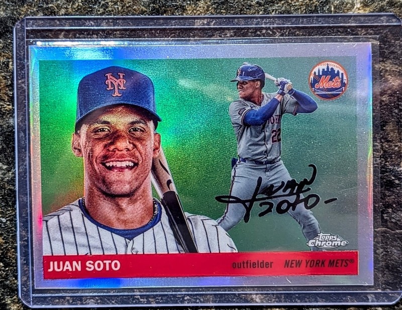Juan Soto- 2025 Topps Chrome Platinum Anniversary Refractor #199. New York Mets.