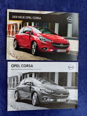 OPEL Corsa E Selection Edition Color Edition Innovation OPC Prospekt 6.2015