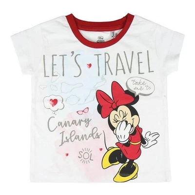 Disney Minnie Mouse Kinder T-Shirt Mädchen Gr. 92 - 152 Weiß 100% Baumwolle - Bild 1 von 2