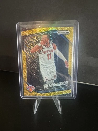 2024-25 Panini Prizm Black FOTL Gold Shimmer Jalen Brunson #160 /10 SSP Knicks