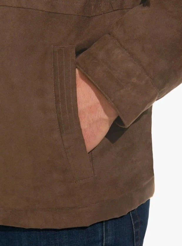 CHAQUETA MILITAR DE CAMPO DE MICROGAMUZA SINTÉTICA PRENDA IMPERMEABLE XXL DRIFTWOOD $225 NUEVA Foto 4 de 4