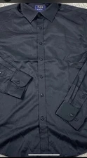 Flex Button Up Shirt Men's 4XL  black long Sleeve Classic!!