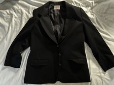 Women's Vintage Pendleton Wool Black Blazer Made in USA size 14 EUC