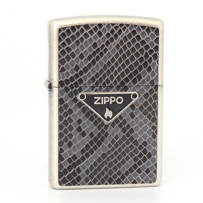 Zippo Feuerzeug Asia 6A Custom / Z-Logo Emblem Antique Snake Pattern Neu In Box