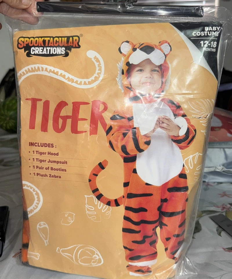 Disfraz Halloween Bebé Tigre Niño Pequeño Niños 12-18 Meses Niñas Niños Foto 2 de 4