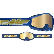 FMF Racing PowerBomb Goggles - Rocket - Deep Navy - Gold Mirror F-50037-00010