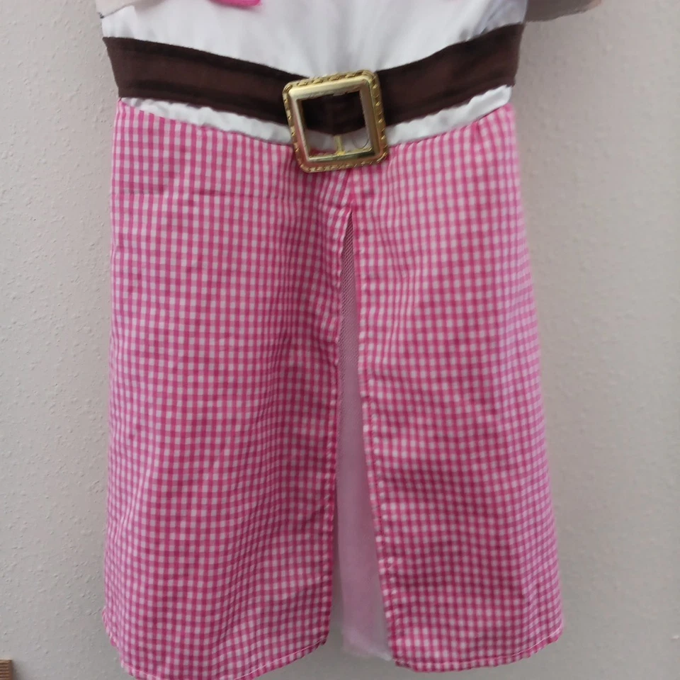 Niñas Vaquera Cutie Disfraz Niños Vaca Occidental Niña Vestido Elegante Vaquero Semana del Libro Foto 3 de 4