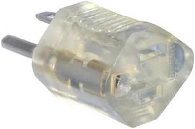 09907ME NEMA 515P 15A Clear Lighted End Electrical Plug Grounding Adapter