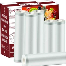 POTANE 6 Pack 11x203Rolls and 8x20 3RollsThickened Vacuum Sealer Bags duty