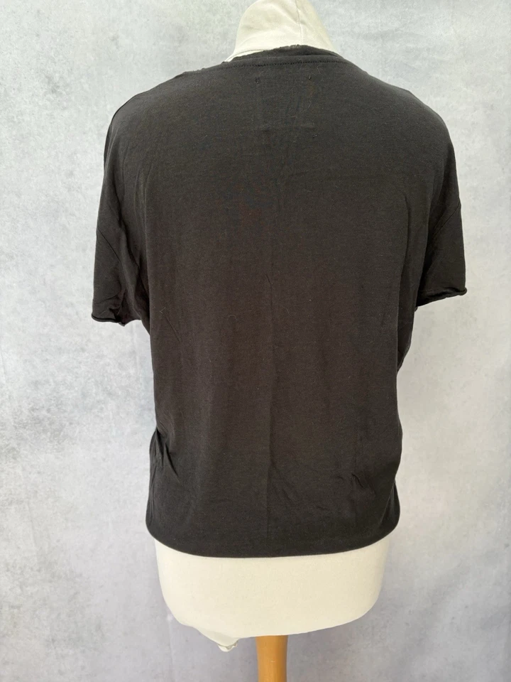 Zoe Karssen T-shirt Size S Cropped Short Sleeve Cotton Blend Women’s  - Image 4 of 4