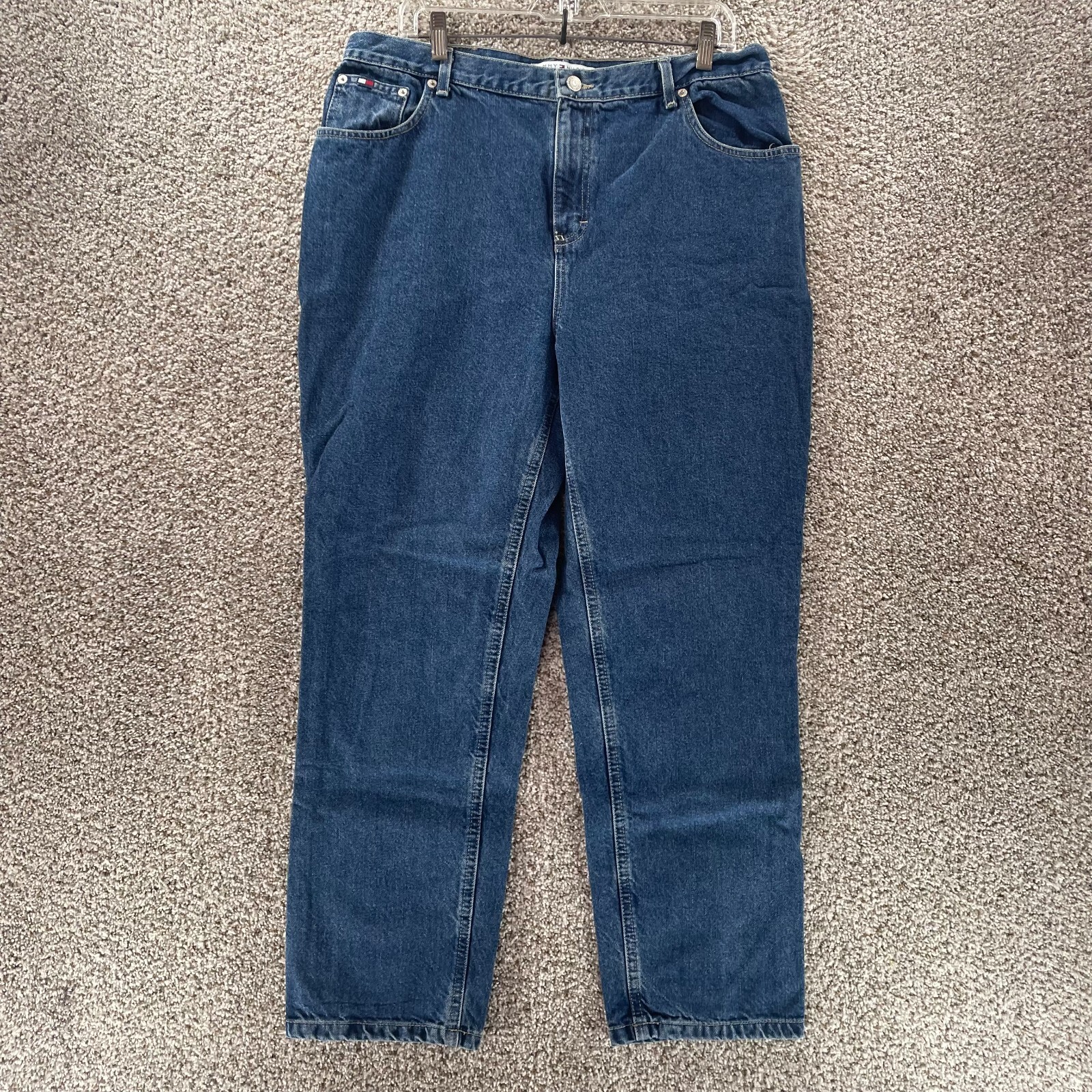 Vintage Tommy Hilfiger Jeans Womens 16 Blue Denim Pants Plus Size Cotton Y2K