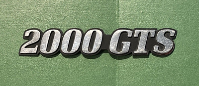 RENAULT ESPACE 2000 GTS - BLACK & CHROME ALUMINIUM BADGE EMBLEM - 170 x 30 MM