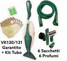 ASPIRAPOLVERE FOLLETTO VK 130 131 HD13 TUBO KIT ACCESSORI 6 SACCHETTI 10 PROFUMI