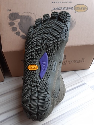 VIBRAM Fivefingers Parcour Tough Mudder Lauf Kletter Zehenschuhe Khaki Lila 36 - Bild 6 von 10