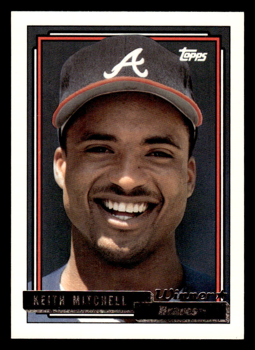 1992 Topps #542b Keith Mitchell Gold Winners print code A*
