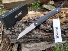 Ruike Knives P865-B Folding Knife G-10 Black Handle
