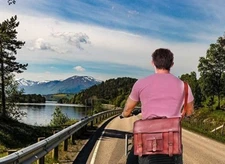 Adjustable 1 Men's Genuine Leather Handbag Briefcase Shoulder Messenger Bag 