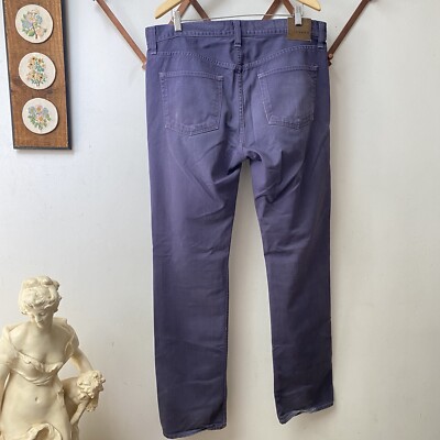 J Brand Kane Slim Straight Jeans In Purple Denim Made In USA