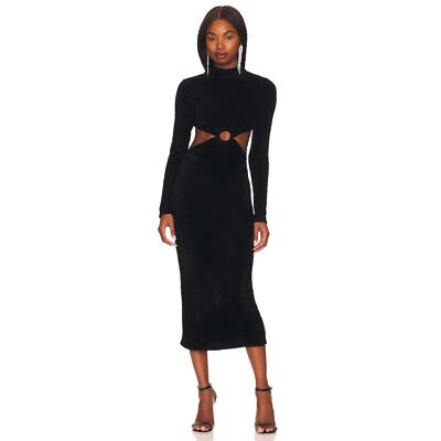 Ronny Kobo Chryssa Knit Dress Cut-Out Mock Neck Long Sleeve Black Size XS | eBay Ronny Kobo Chryssa Knit Dress Cut-Out Mock Neck Long Sleeve Black Size XS | eBay