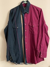 VTG 90s Roper Multicolor Stripe Western Shirt Rare USA Pink Cowboy Rancher SZ M