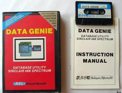 Sinclair ZX Spectrum 48K Utility - DATA GENIE - Audiogen - getestet & funktionsfähig
