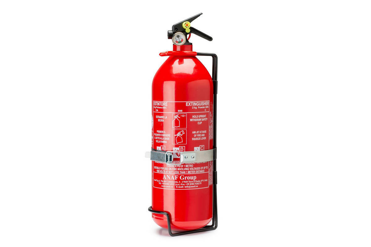 Sparco 2 Liter 2KG Powder ABC Handheld Fire Extinguisher Steel FIA Approved
