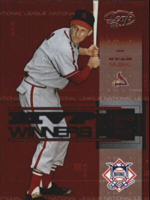 2004 Leaf Baseball ''MVP Winners'' Insert and Gold Parallel Cards