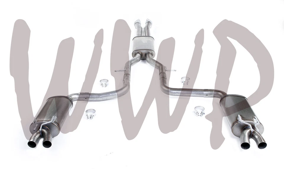 Sistema de escape doble CatBack de acero inoxidable de 2,5" 15-16 Hyundai Genesis 5,0 L V8 sedán Foto 2 de 3